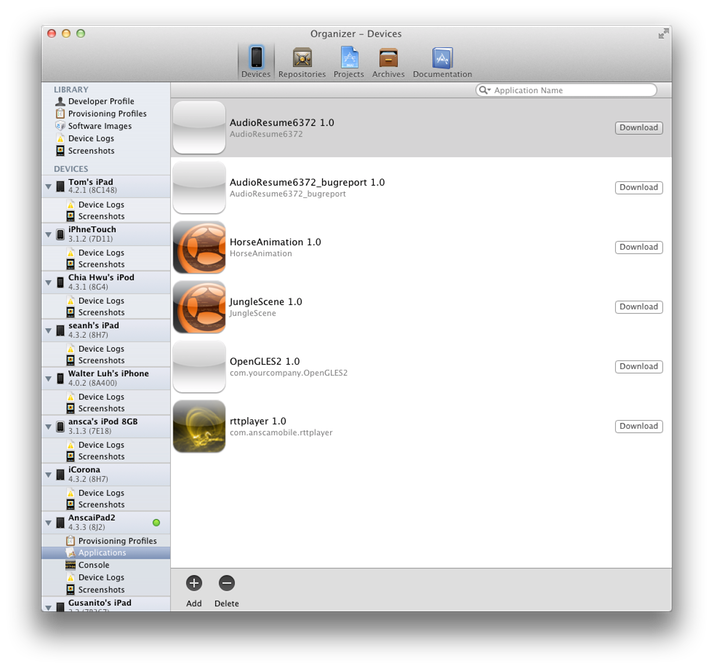 XcodeOrganizerButtons