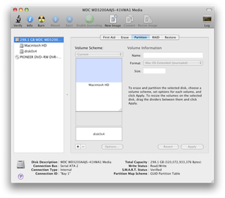 Disk Utility resize partition